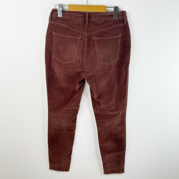 We The Free People Pants Corduroy Raw Hem Skinny Jeans Brown Size 28 - Picture 3 of 3